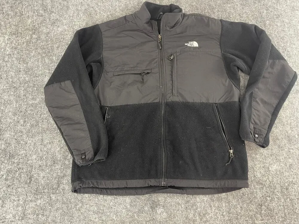 The North Face Jacket Mens Extra Large Black Windbreaker Full Zip Coat N310